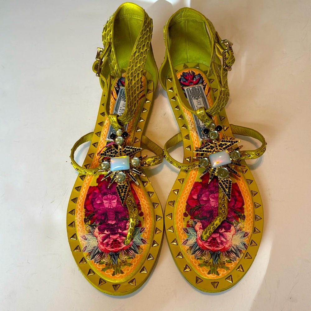 Ivy Kirzhner Studded Beaded Babel Sandals